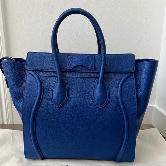 —SOLD— Celine Mini Luggage Indigo Blue Tote Bag Phoebe Philo - Picture 2 of 12